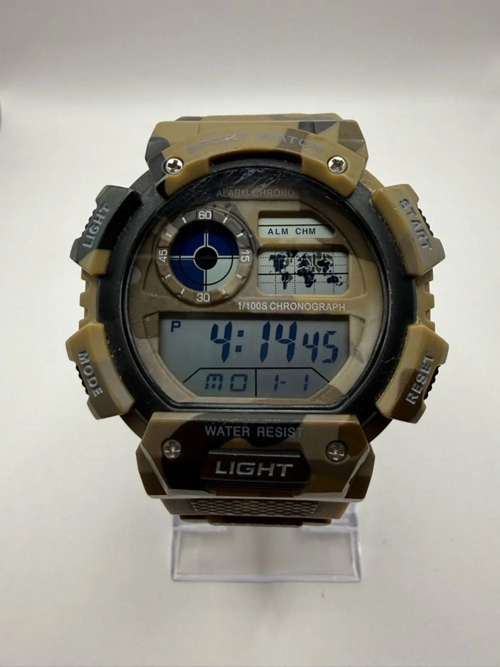 George Men's Digital Camouflage Patterned Sport Wristwatch Plastic Strap